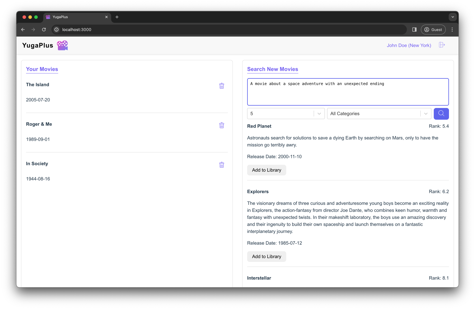 Similarity Search Result Similarity Search Result